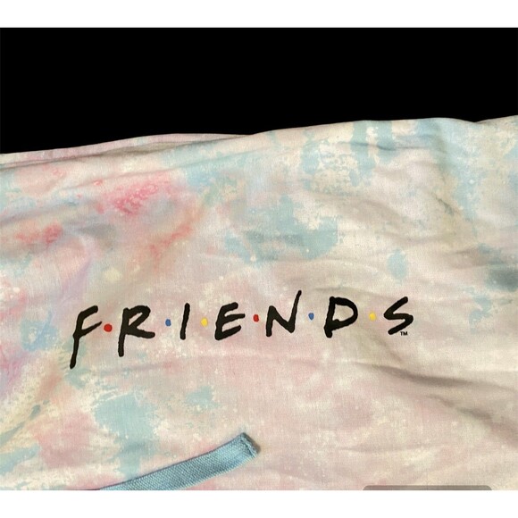 FRIENDS TV Show P.Jammy Whimsey 2-pc PJ Set Pink Tie Dye Fleece Spandex NWT Lg - Picture 9 of 16